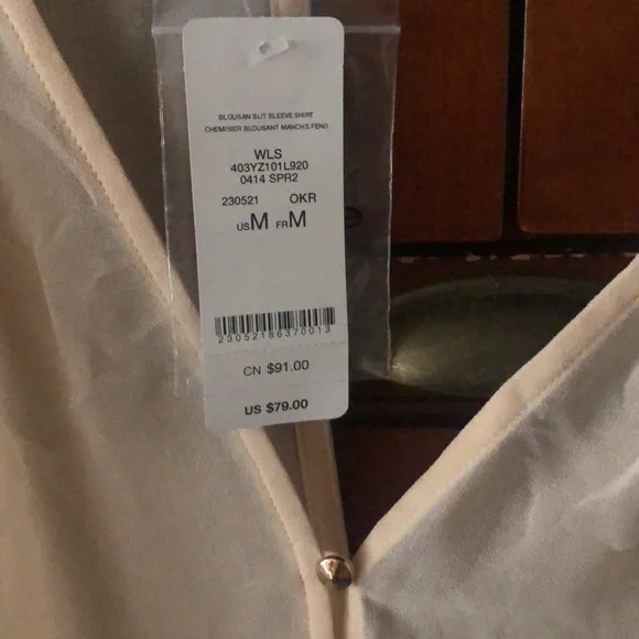 Make me an offer Bebe shear see through very classy blouse sexy open back - Picture 6 of 6